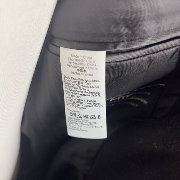 J.Crew $548 Mens Ludlow Top coat Wool Blend in Black 46L BS469 - Picture 7 of 10